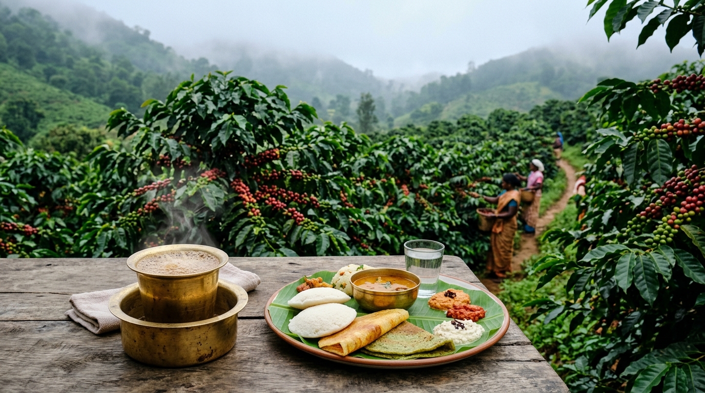 Organic Araku coffee plantation